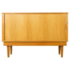 Oak Danish Tambour Door File Cabinet