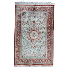 Bobyrug's Nice early 21st century fine little silk Qom rug 