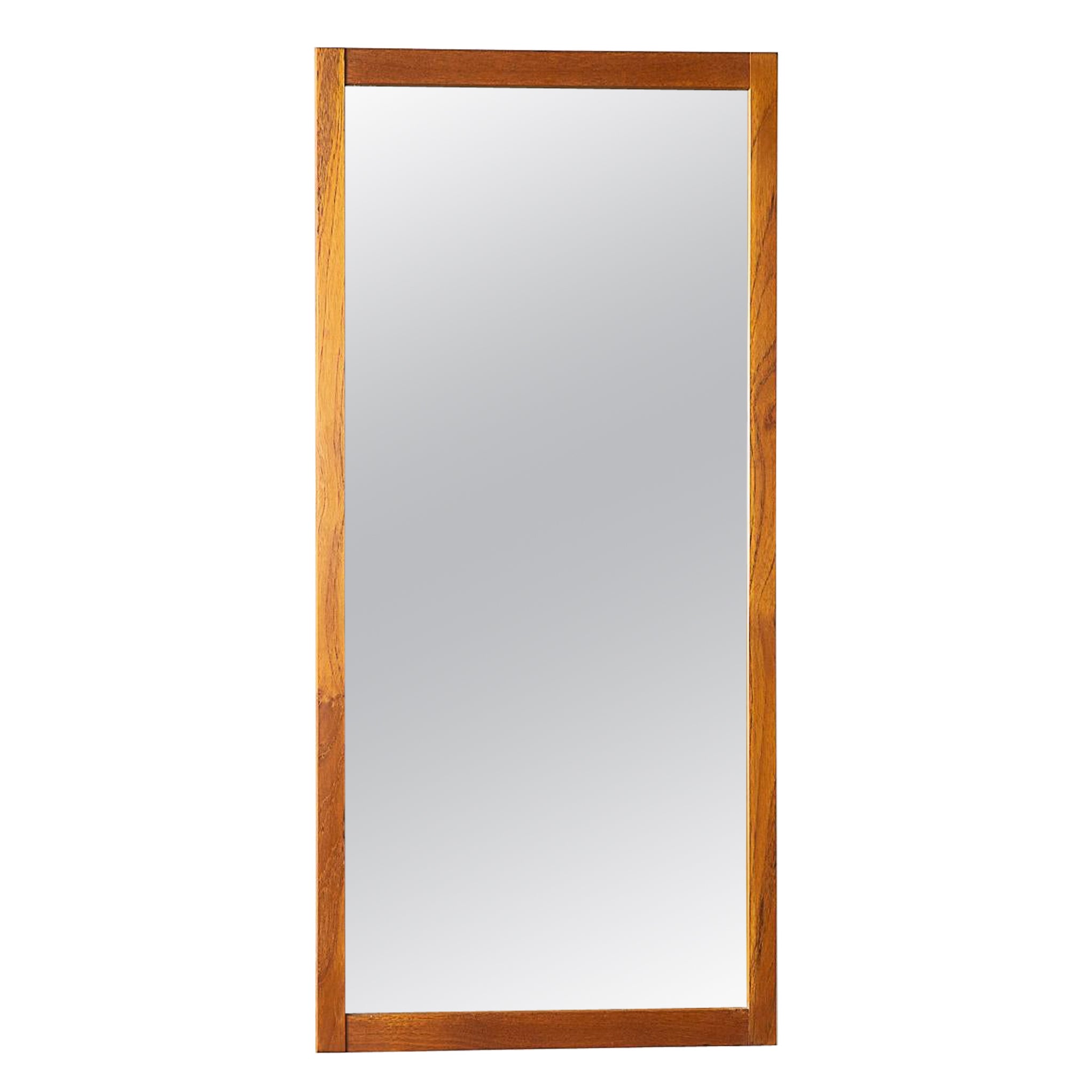 Danish Mid-Century Modern Teak Mirror For Sale