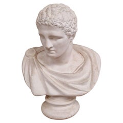 Vintage Roman Emperor Bust Plaster  Life Size Mark Anthony