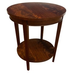 Round Hepplewhite Style Mahogany Side Table