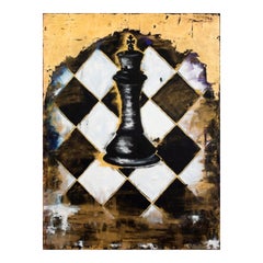 Chess King fine art print of original painting by Gaia Simone