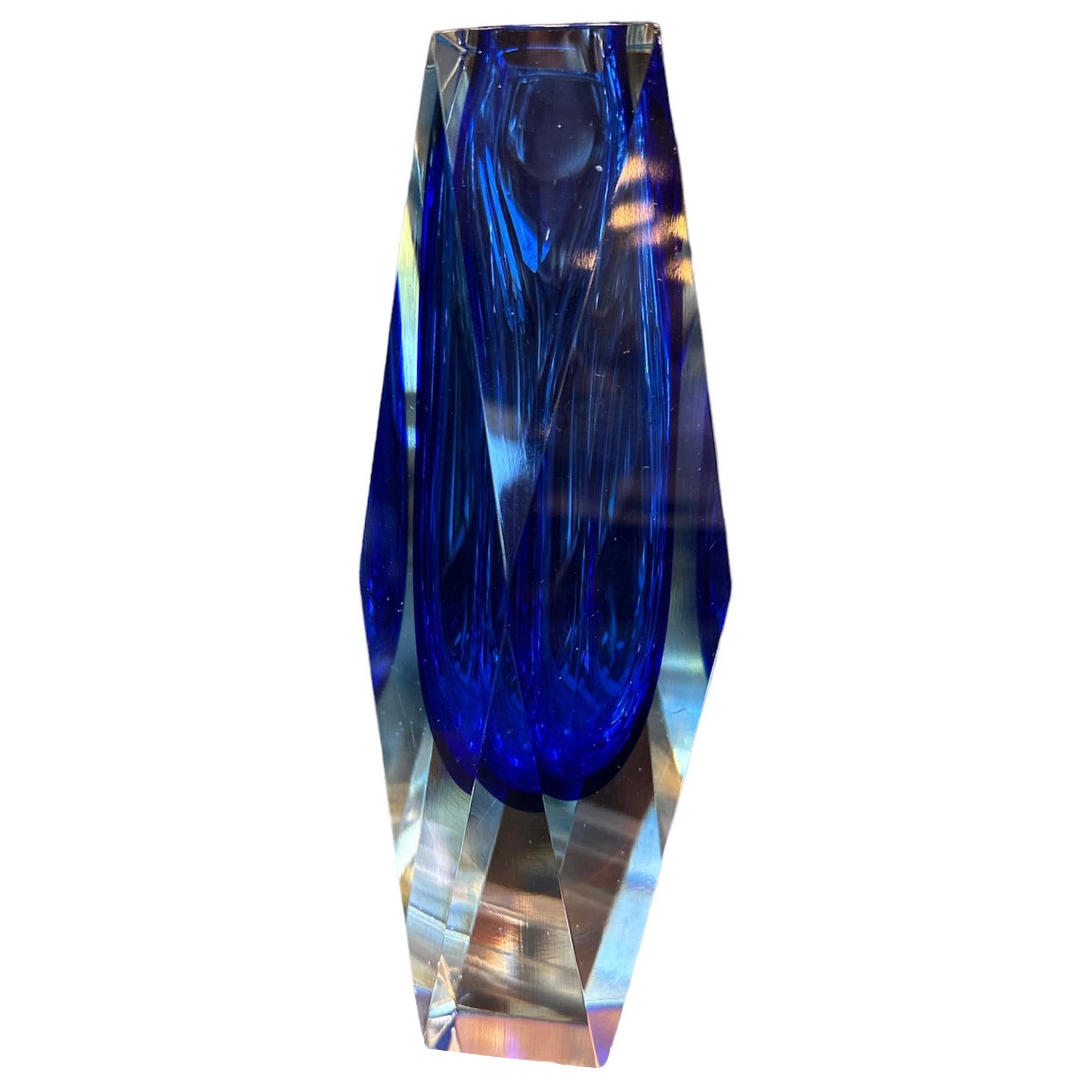 Jarrón decorativo italiano vintage mediano de Murano de Mandruzzato en venta