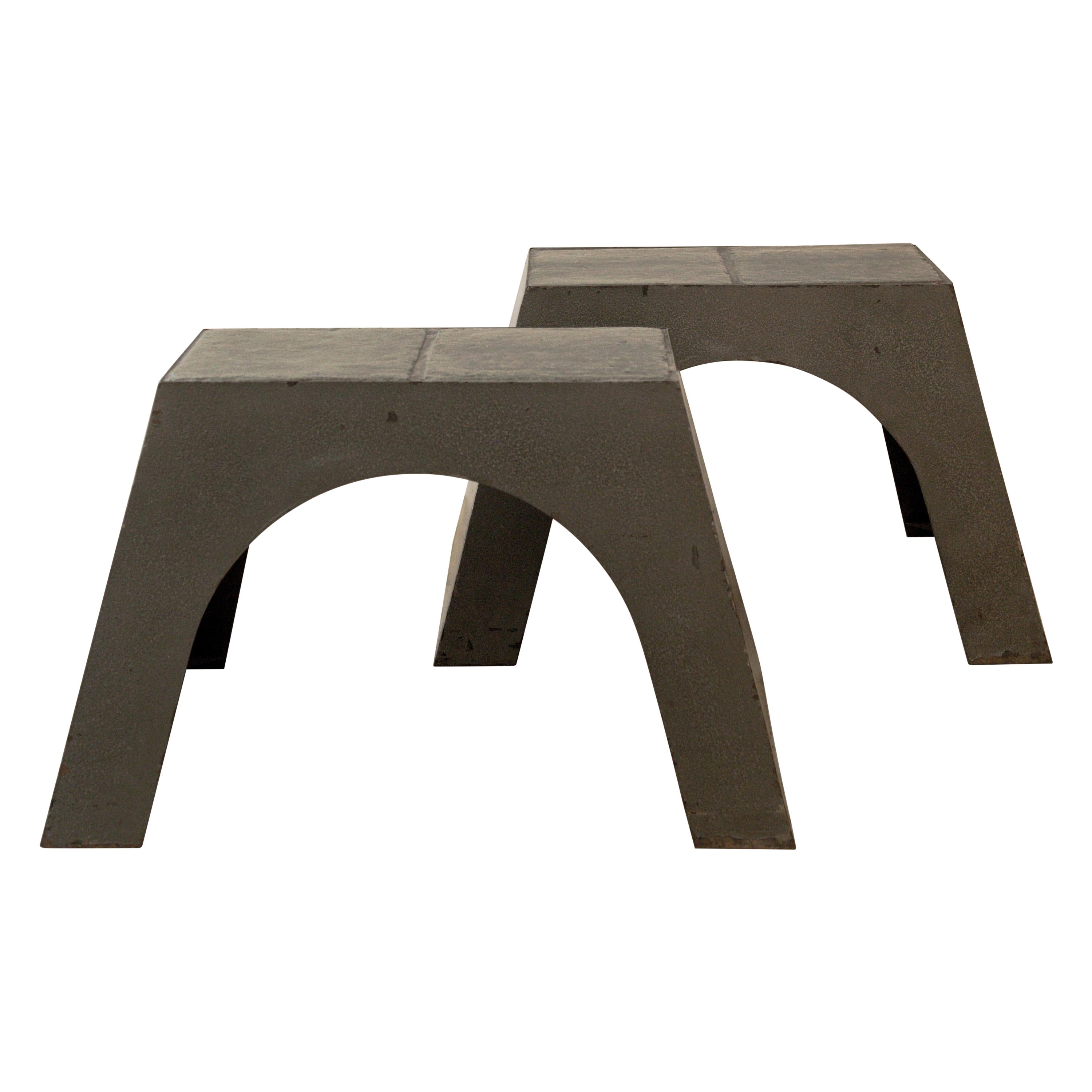 Steel + Tile Top Tables For Sale