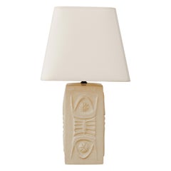 J. Rulo  Fossil Relief Ceramic Table Lamp