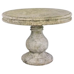 Round Reclaimed Antique Old Stone Table