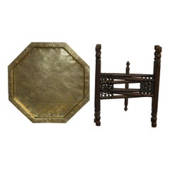 LIBERTY'S LONDON MOROCCAN BRASS FOLDiNG TRAY TABLE