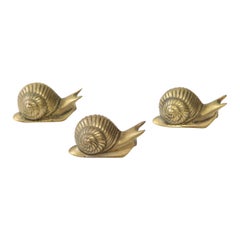 Set of 3 French Bronze Snails