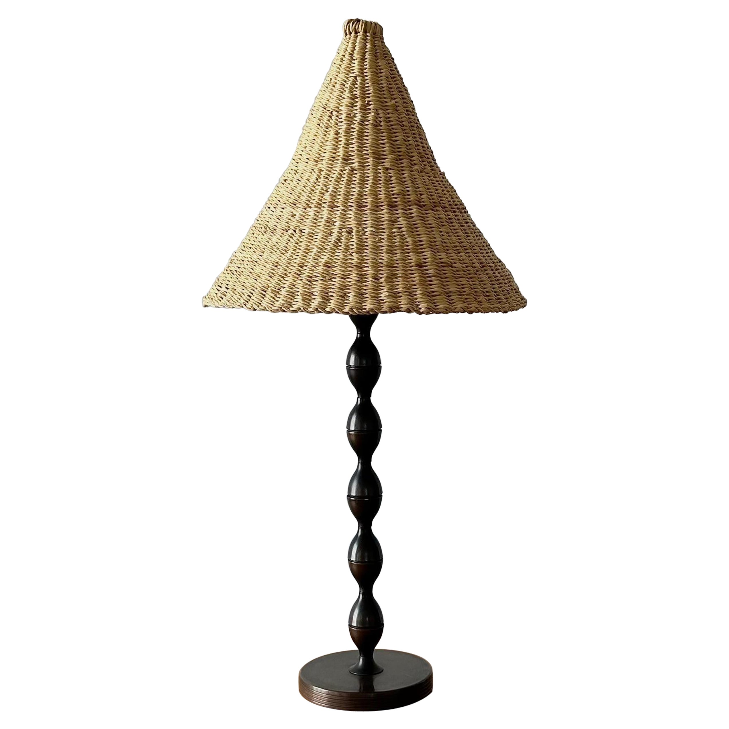 Lampe de table en bronze en vente