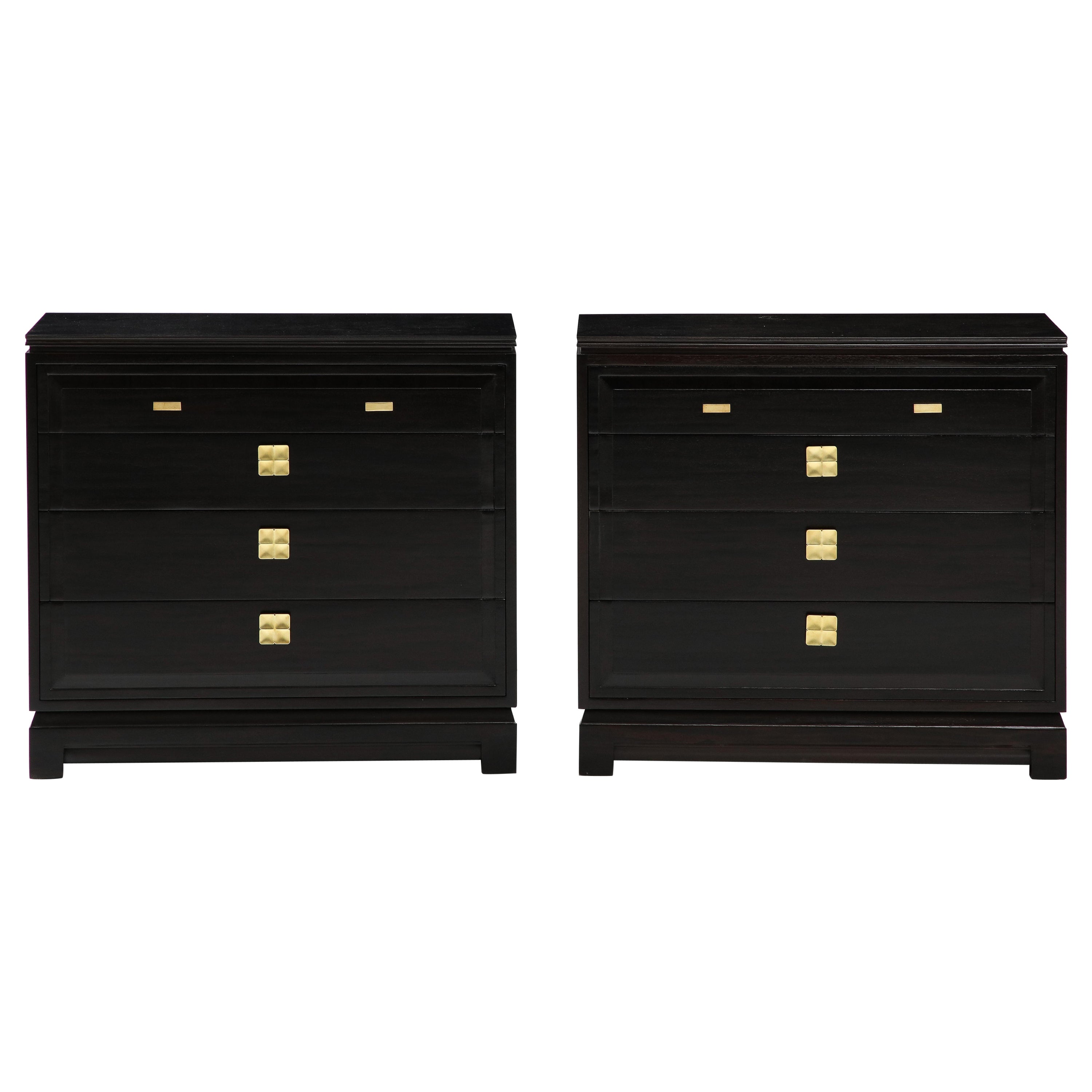 Pair of John Stuart Espresso Finished Dressers