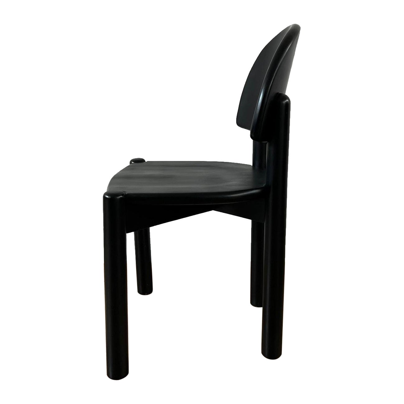 Blackened Rainer Daumiller Mid-Century Pine Dining Chairs (up to 12 available) For Sale
