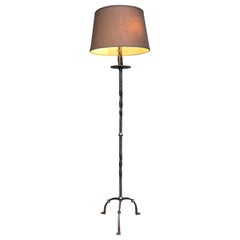 Vintage Spanish Black Iron Floor Lamp