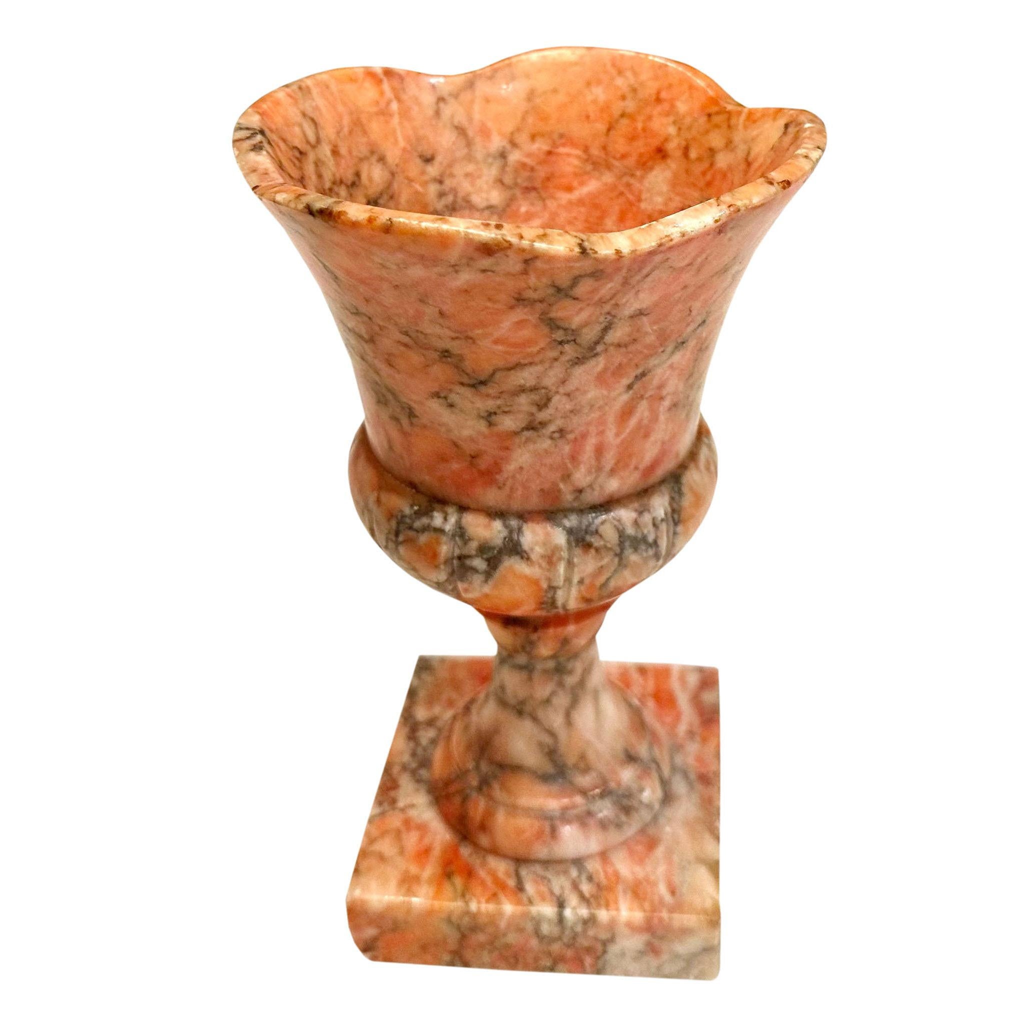 Mid Century Italian Marble Vase For Sale