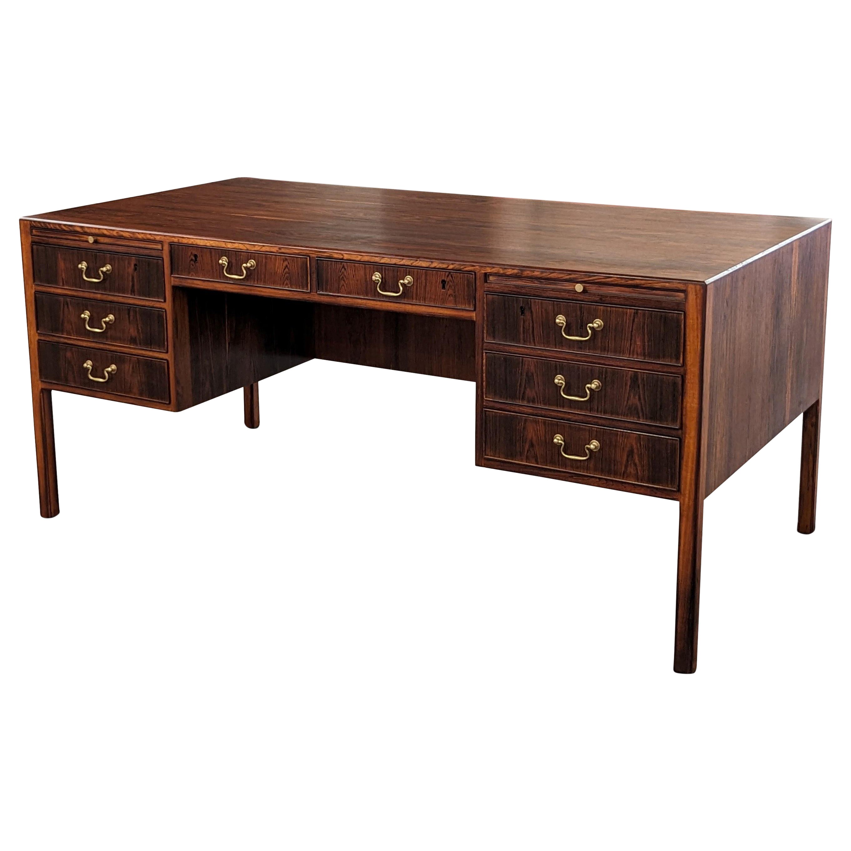 Ole Wancher Rosewood Desk - 0823177 Vintage Danish Mid Century For Sale