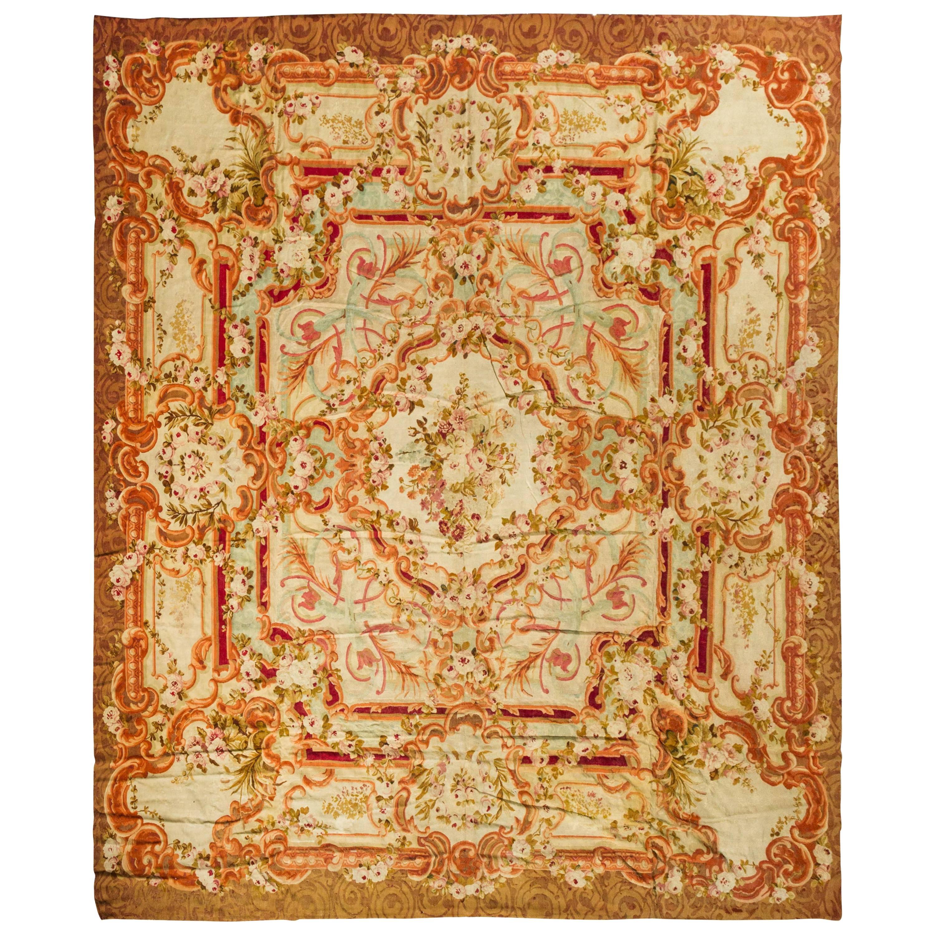 Tapis français d'Aubusson en vente