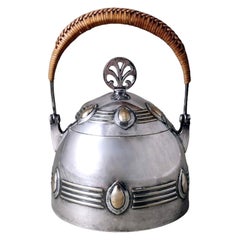 Retro WMF Art Nouveau German Silver-Plated Metal Sugar Bowl.