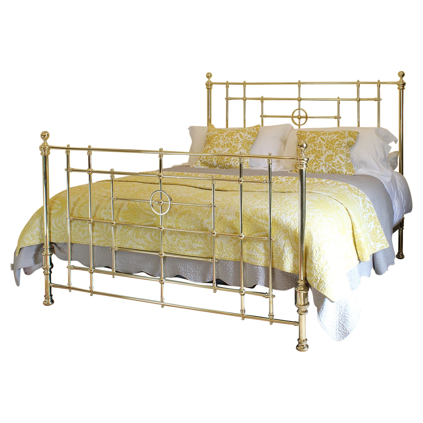 6ft Wide All Brass Victorian Antique Bed MSK80