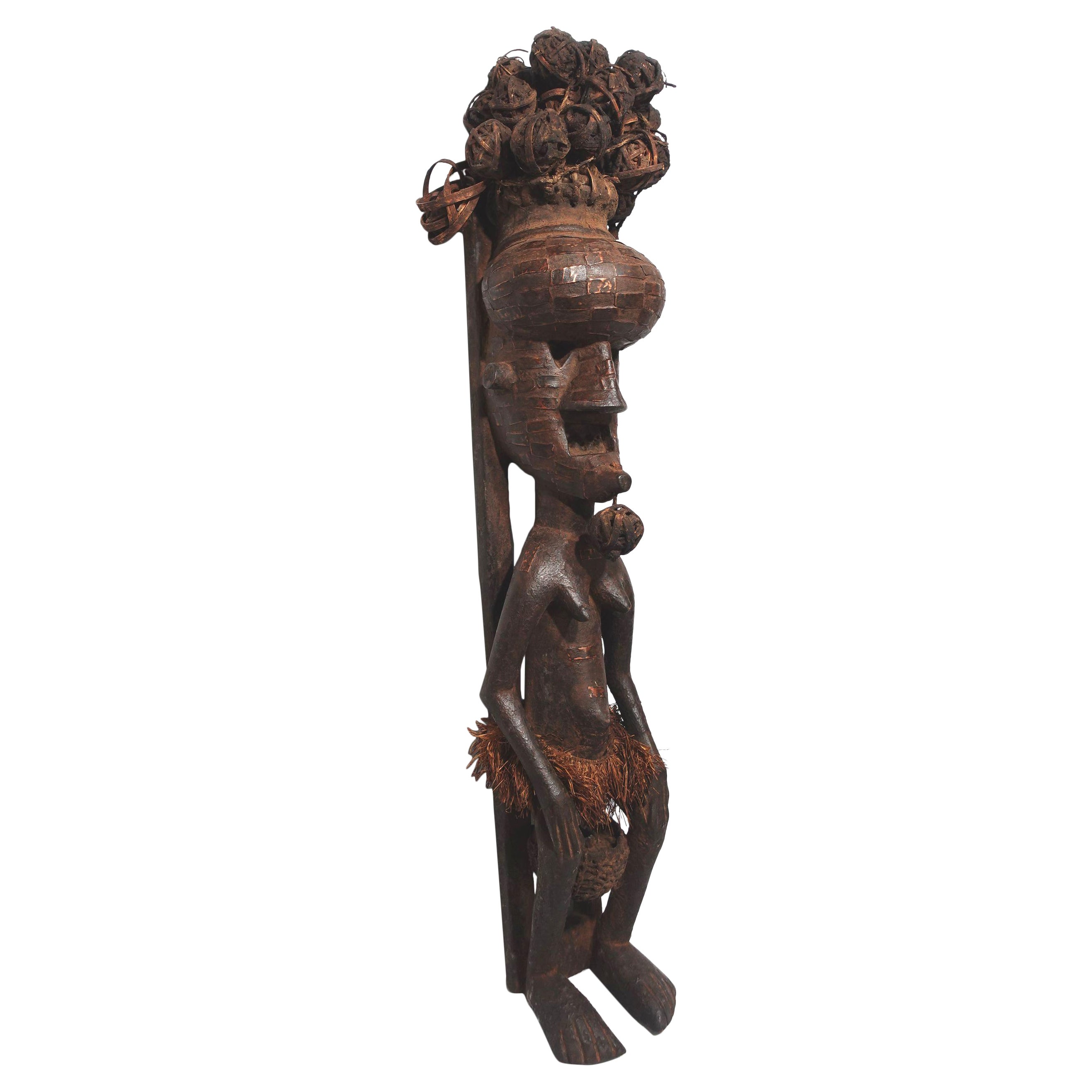 African Art Statue "Fetish Fertility Figure" For Sale