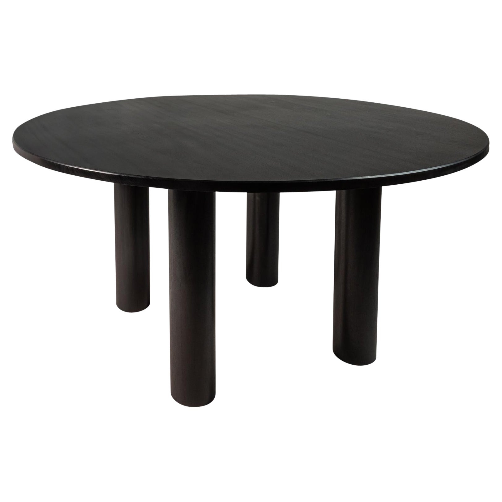 Organic Modern Dining Table in Ebonized African Sapale Mahogany by Mark Leblanc For Sale