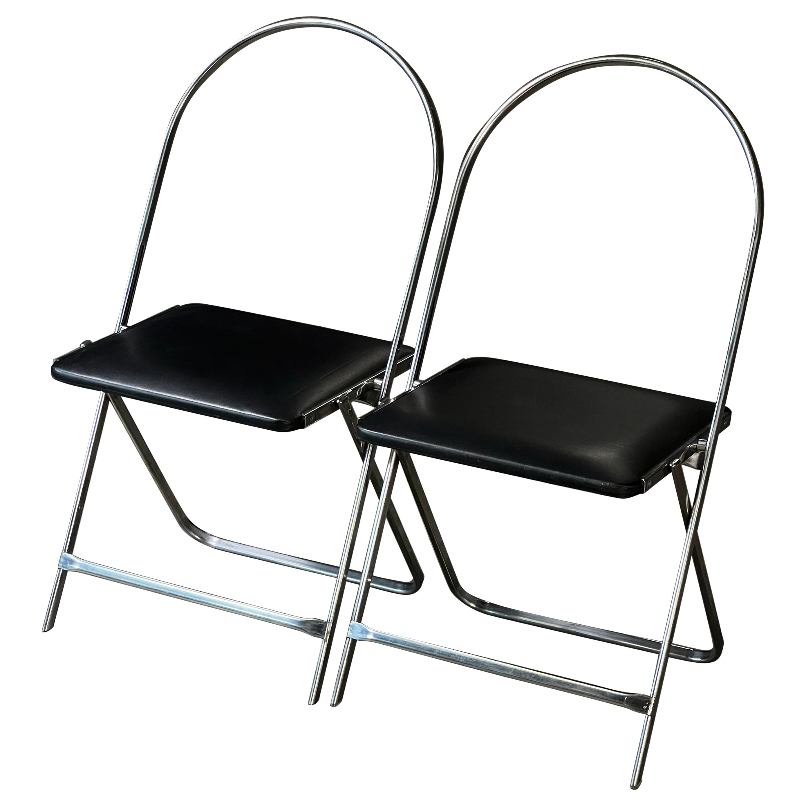 Pair of 'Aprilina' folding chairs by Gae Aulenti for Zanotta, 1960s For Sale