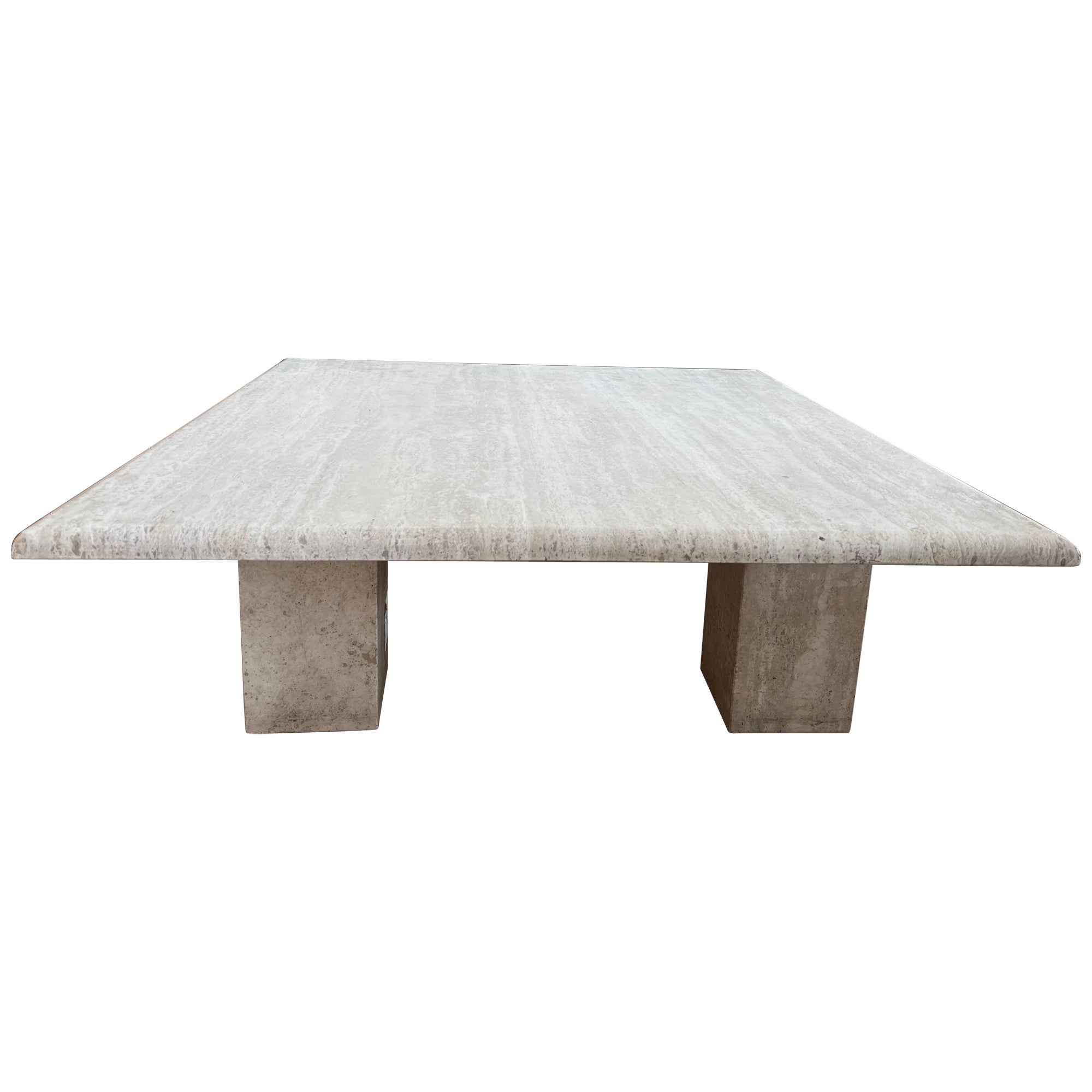 1970’s Italian Travertine Coffee Table 