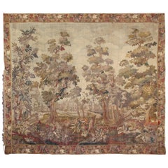 1890 Handmade Antique French Tapestry Verdure 10x11 Large Tapestry 303cmx336ccm