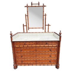19th Century Faux Bamboo Wash Stand