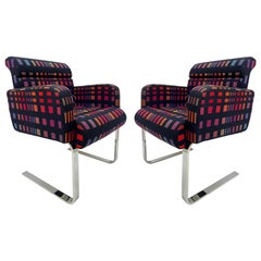 Vintage Pace Collection i4 Mariani Lugano Armchairs Pair, Original Fabric
