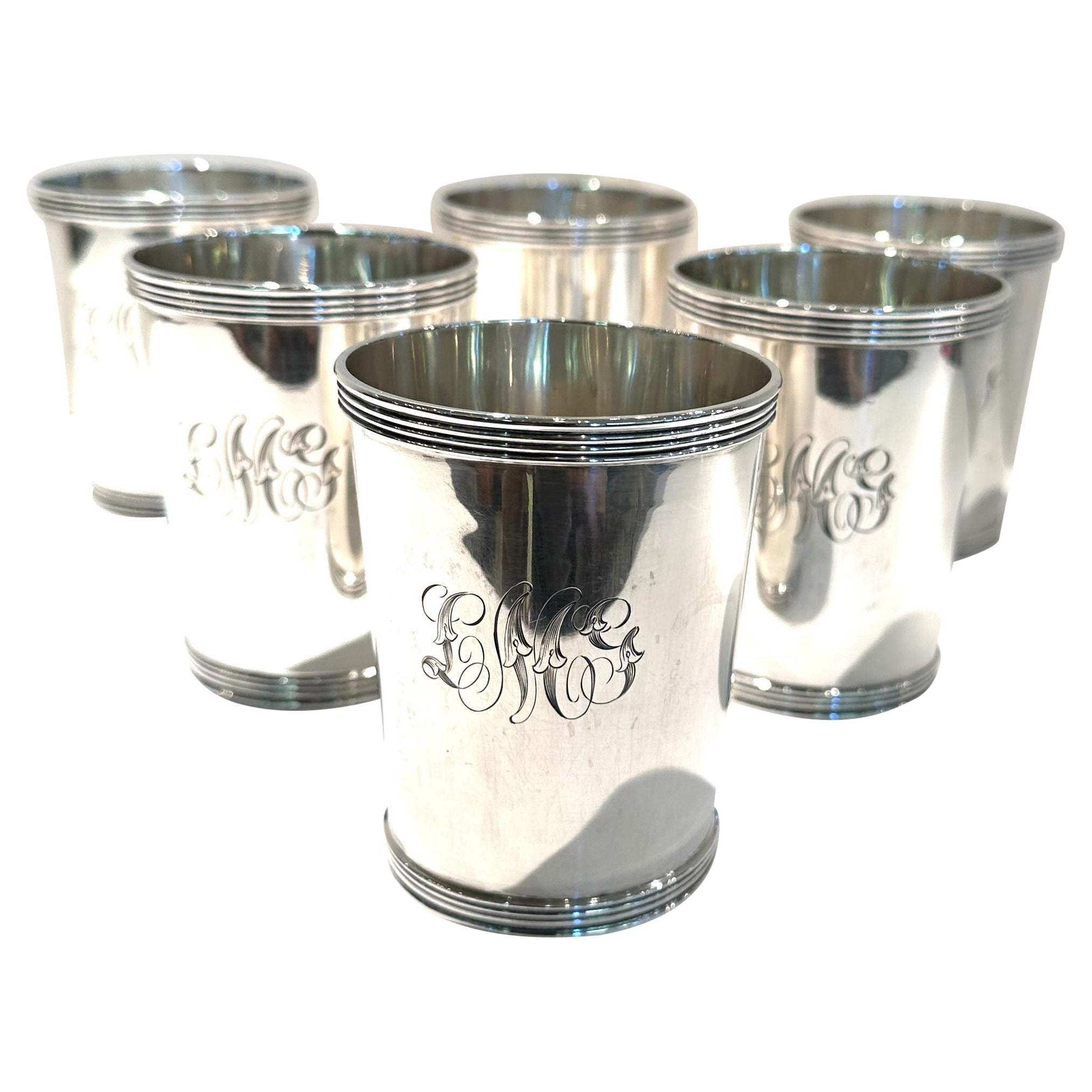 Sterling Silver Mint Julep Cups, Set of Six