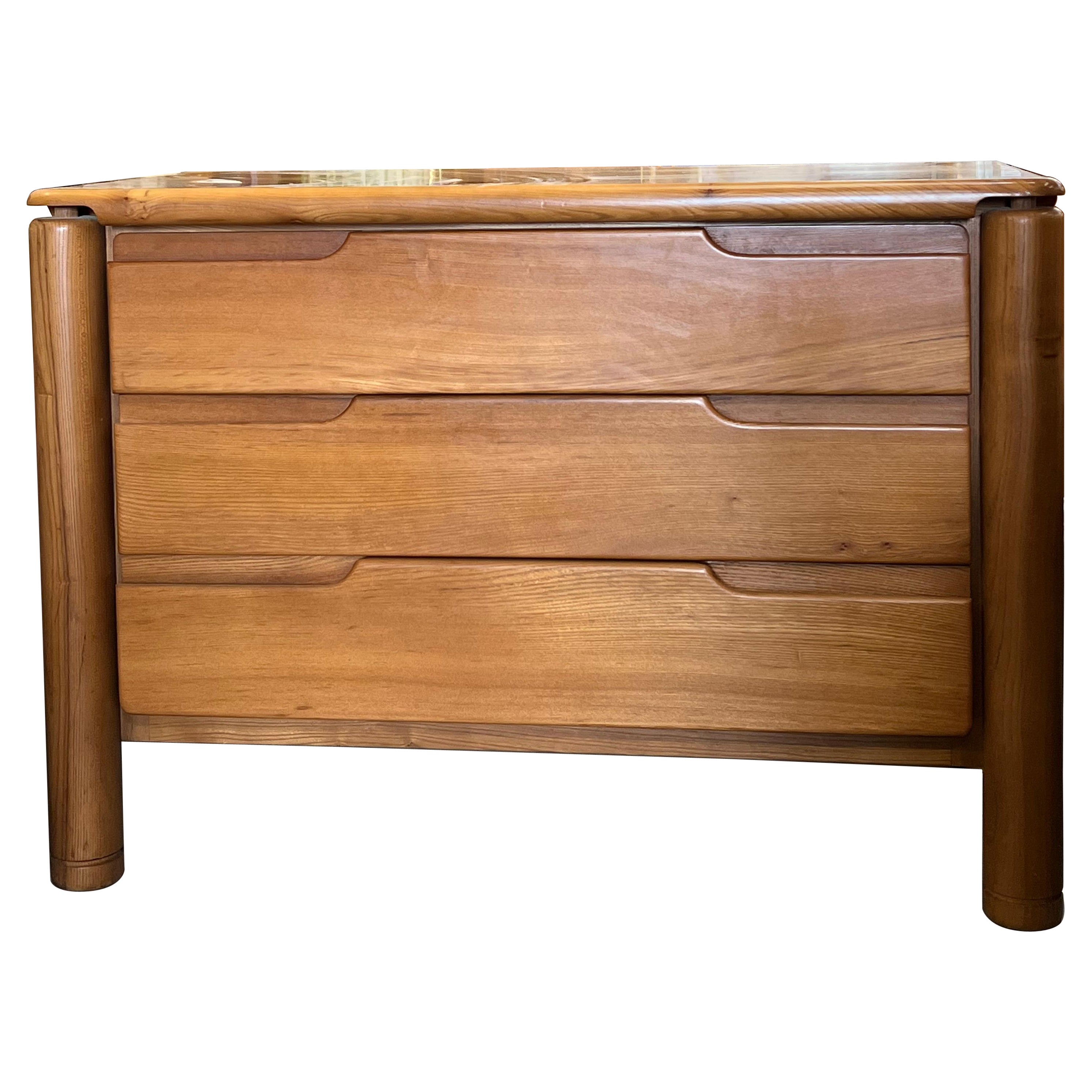 1960’s French Elmwood Dresser by Maison Regain For Sale