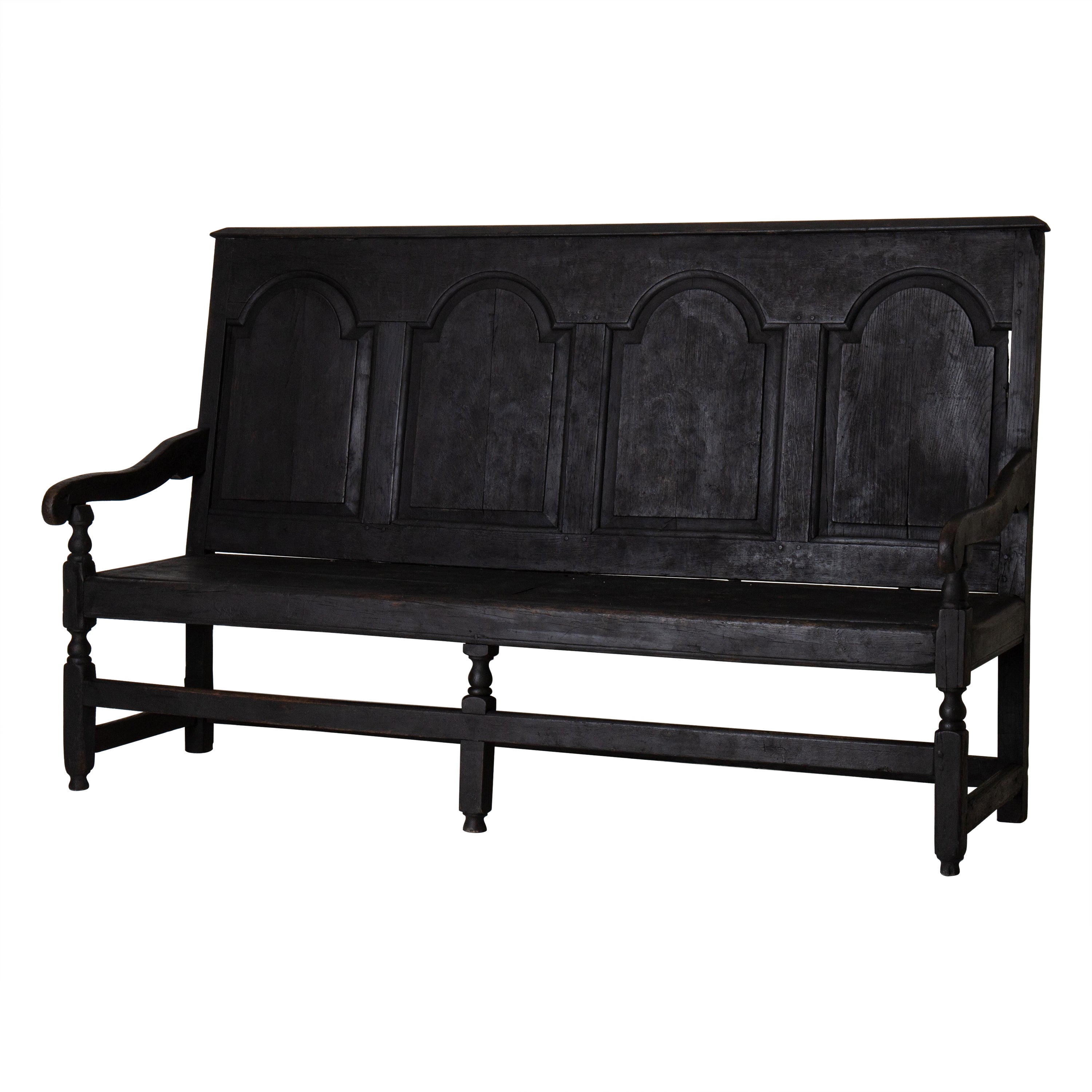 Sofa Bench Baroque Period 1650-1750 Black Europe  For Sale