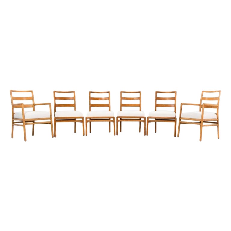 1950s Set of Six T.H. Robsjohn Gibbings for Widdicomb Model 4209 Dining Chairs