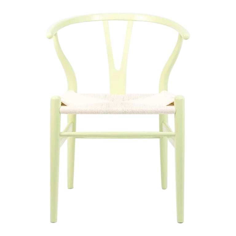 2021 CH24 Chaise de salle à manger Wishbone par Hans Wegner pour Carl Hansen en hêtre vert en vente
