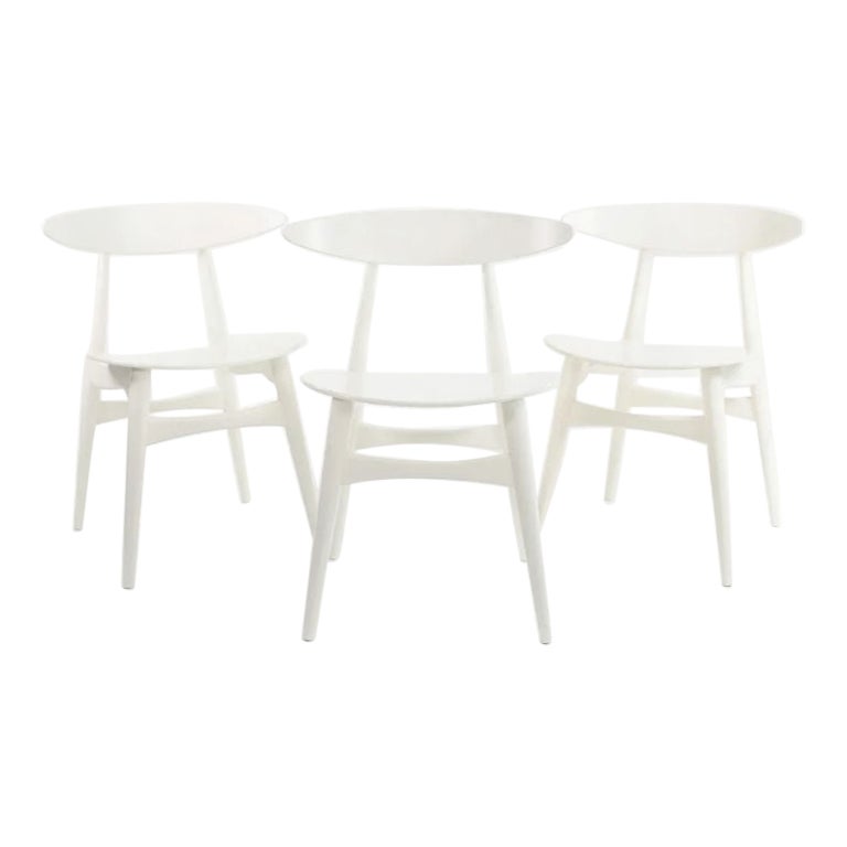 2021 CH33T Sedia da pranzo di Hans Hansen per Carl Hansen in Bianco 3x Disponibile