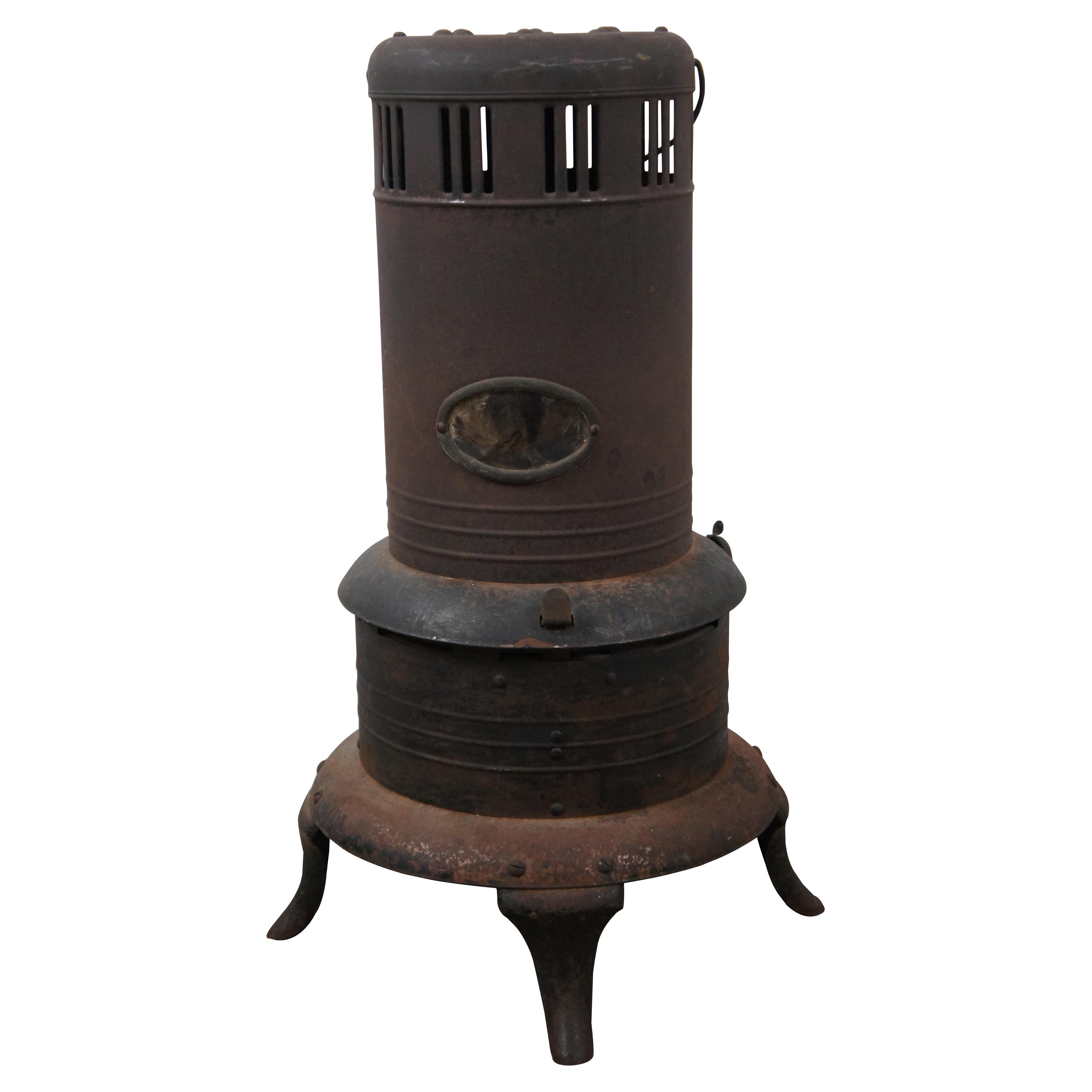 Antique Hibbard Spencer Bartlett True Value Kerosene Space Heater Cook Stove 24" For Sale