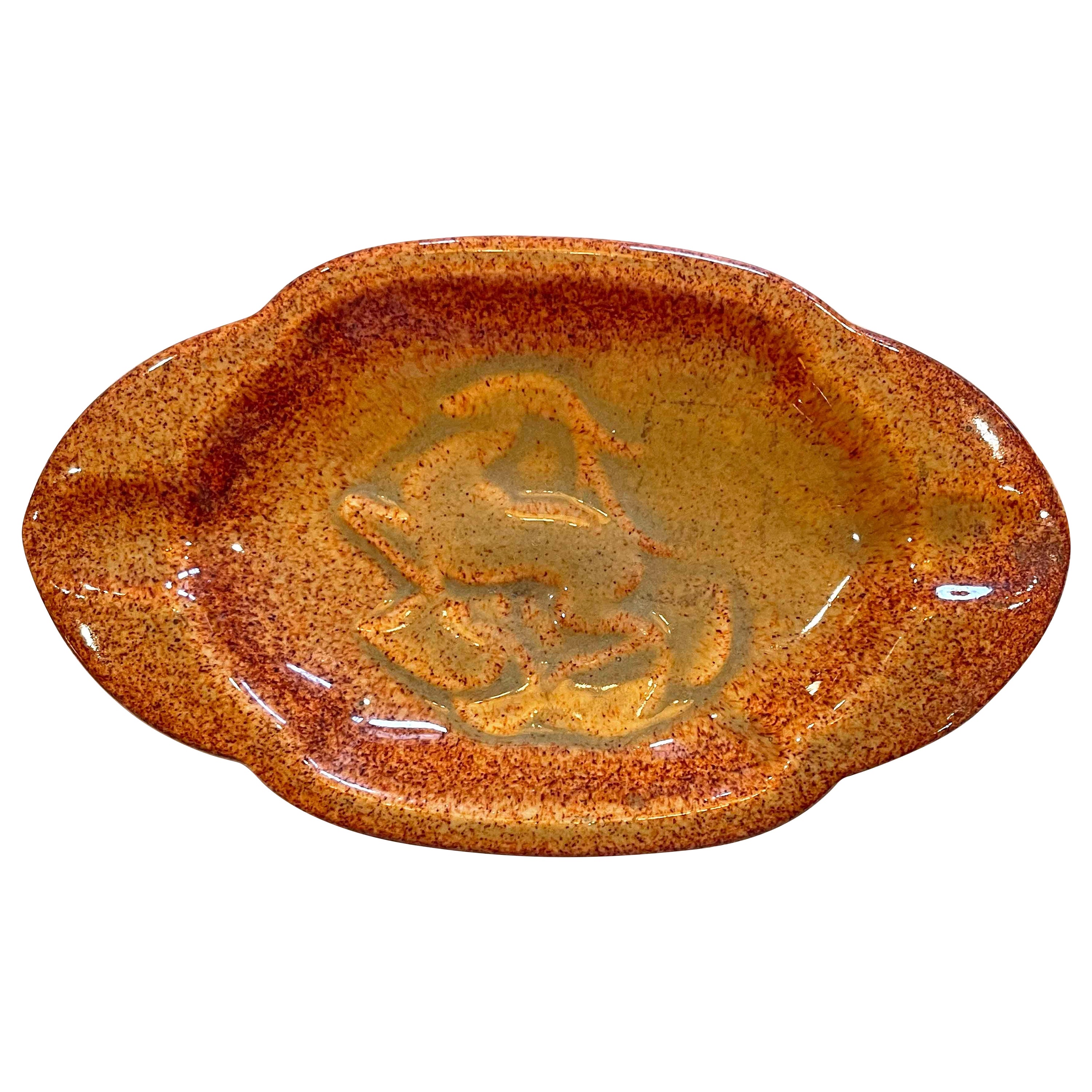 "Leaping Antelope Dish", Rare, Early work by Waylande Gregory for Cowan For Sale
