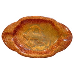 "Leaping Antelope Dish", Rare, Early work by Waylande Gregory for Cowan