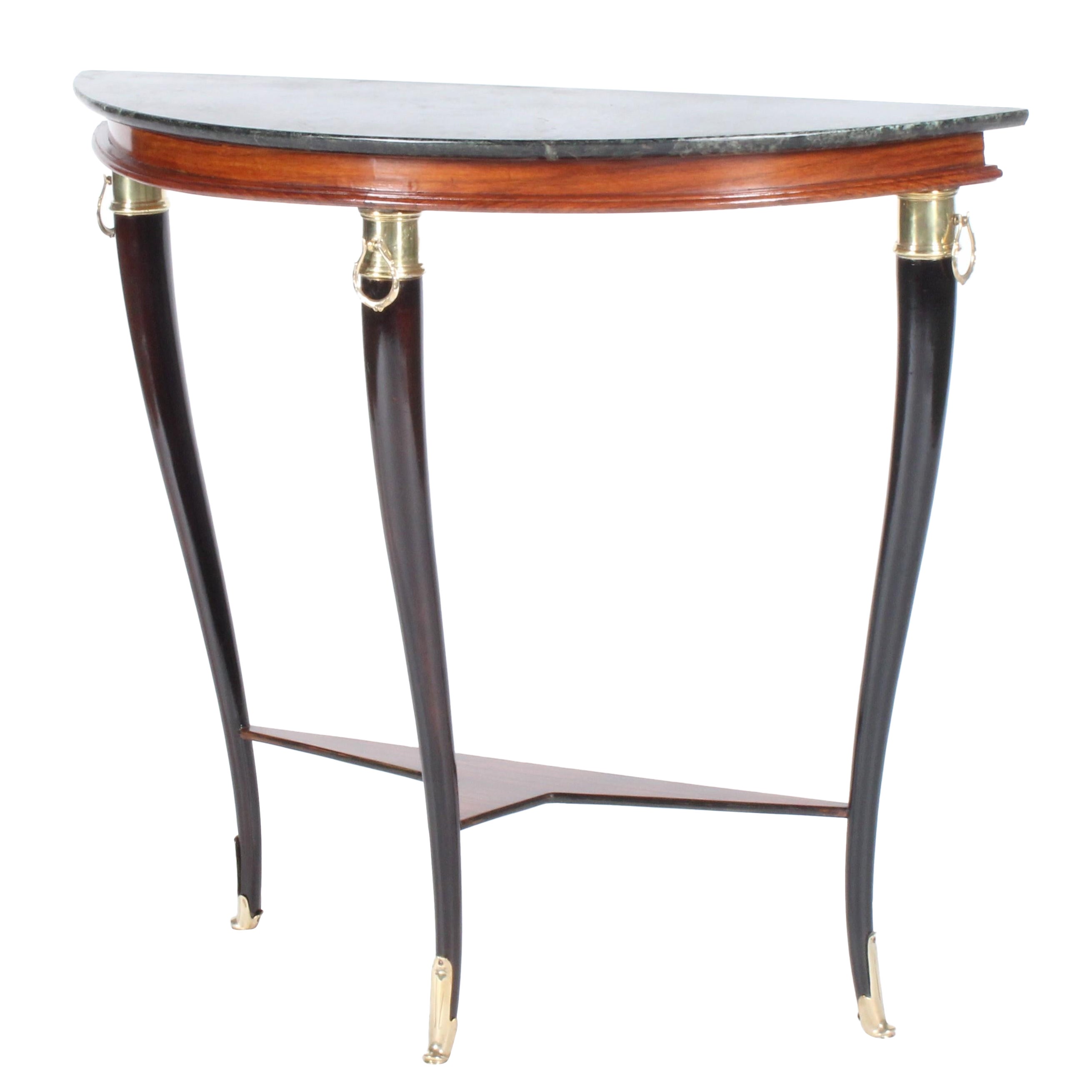 Exquisite Demi Lune Console Table In The Manner Of Paola Buffa