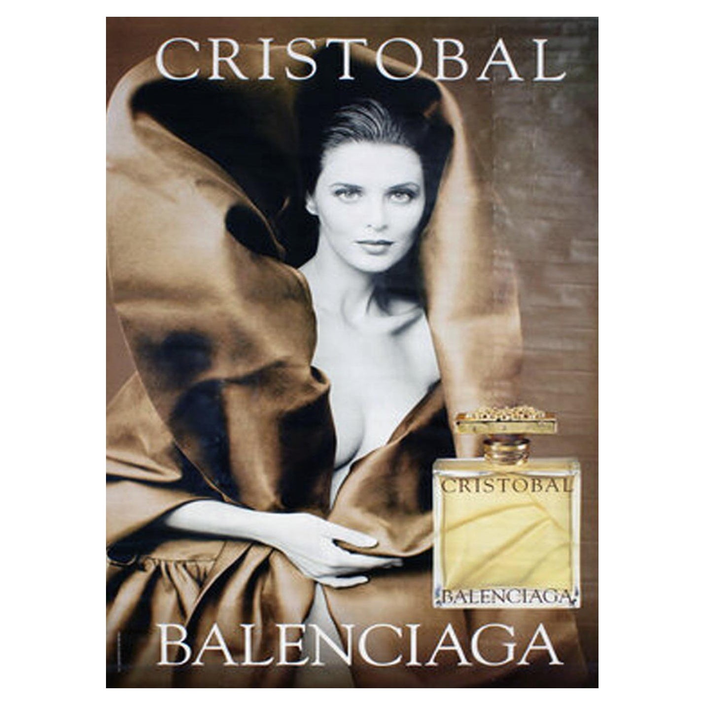 Balenciaga - Affiche originale vintage Cristobal, 1999 en vente