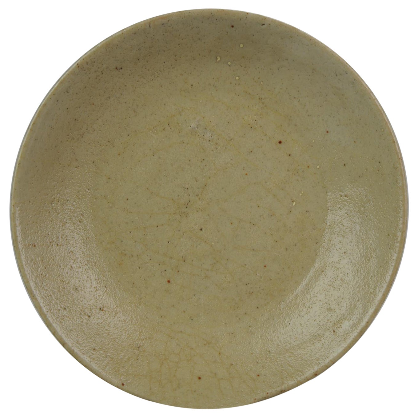 Antiker chinesischer Ming Swatow Zhangzhou Crackle Celadon-Plattenteller aus Celadon, um 1600 im Angebot