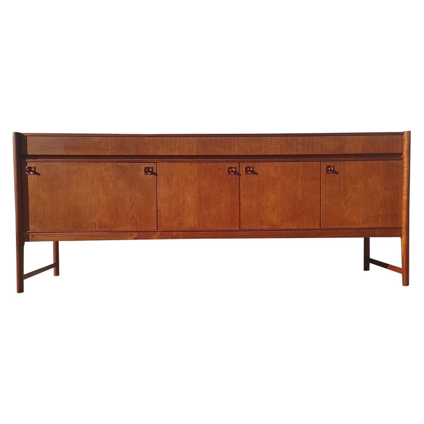 Mid Century Modern English Modern Teak Credenza by McIntosh For Sale