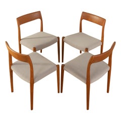 4x Niels O. Møller "77" dining chairs