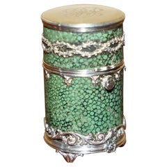 ANTIquité - VICtorian - CIRCA 1860 - WATERSTON LONDON - BOTTLE CASE - SILVER SHAGREEN