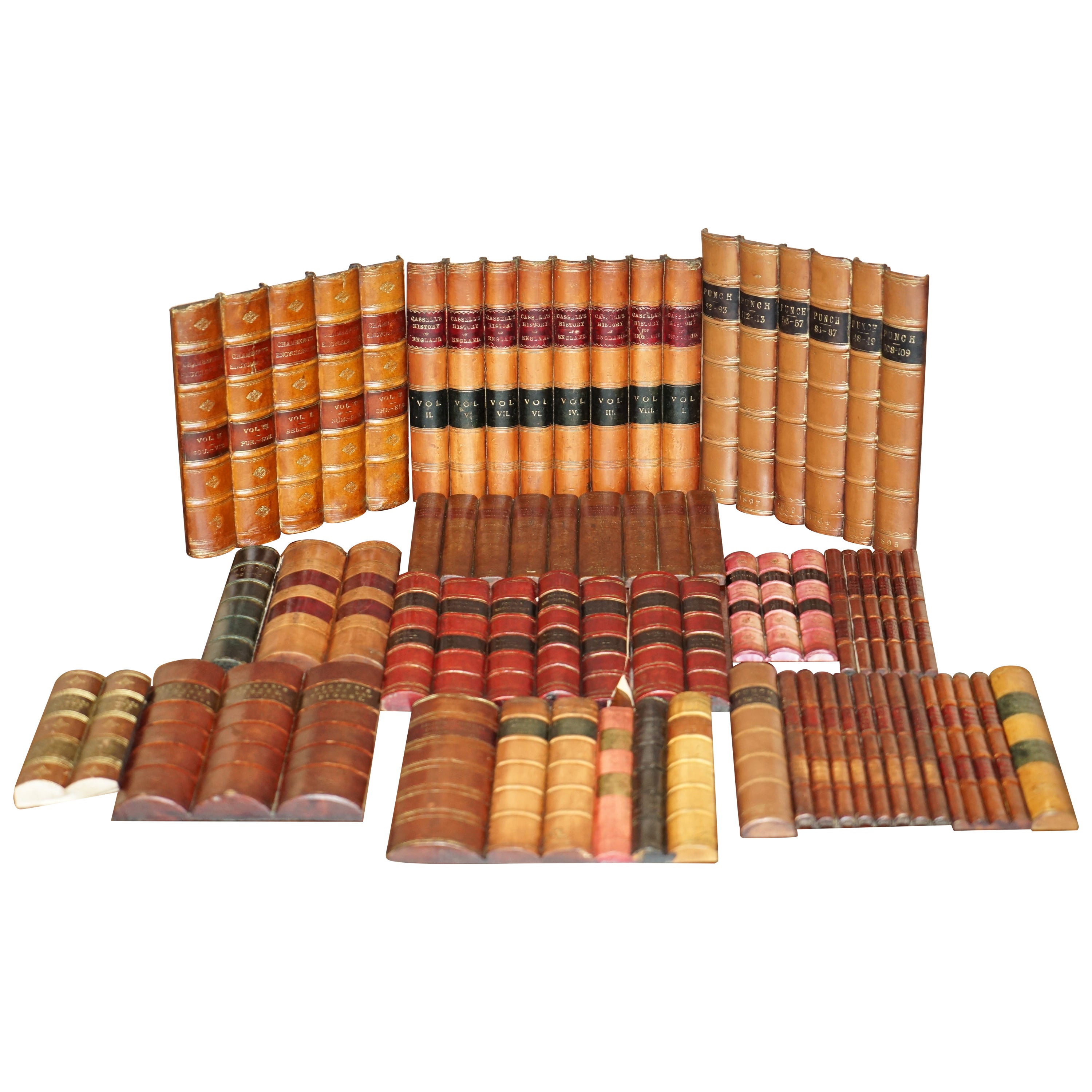 ViNTAGE ASSORTMENT OF FAUX BOOK FRONTS FOR BOOKCASES, HIDDEN DOORS AND DISPLAY