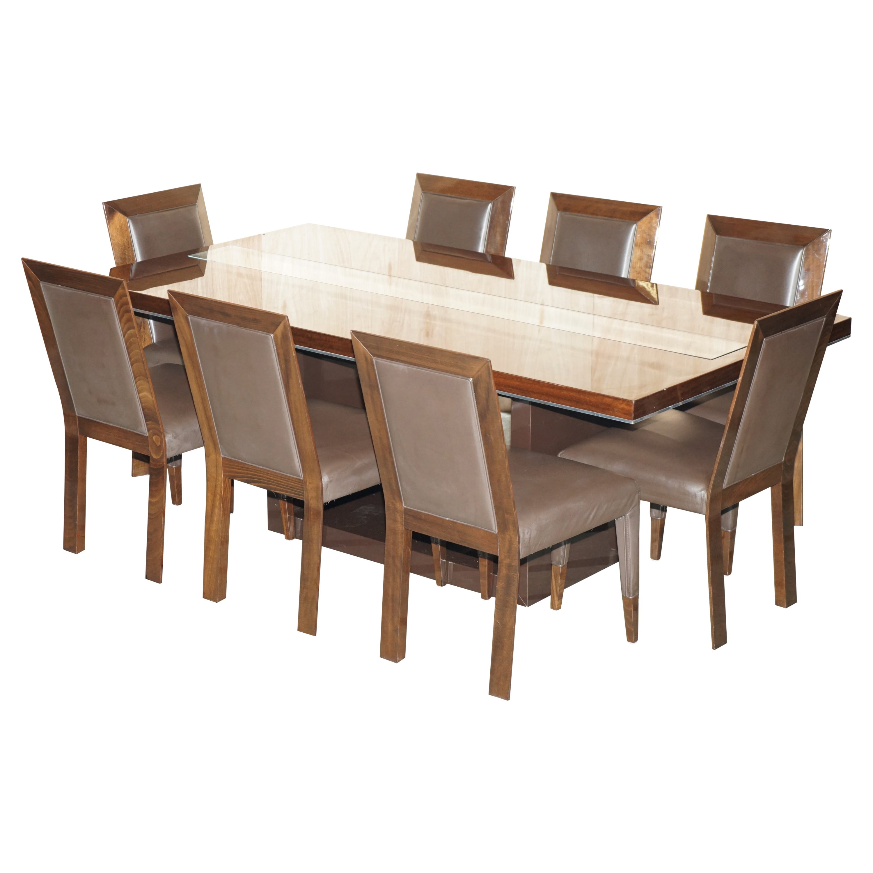 DESIGNER KESTERPORT AMERICAN HARDWOOD DiNING TABLE & CHAIR DINING ROOM SUITE For Sale