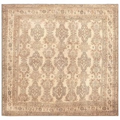 Nazmiyal Collection Antique Turkish Oushak Carpet. 17 ft 7 in x 18 ft 7 in