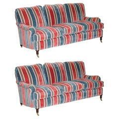PAiR OF GEORGE SMITH CHELSEA SIGNATURE SCROLL ARM SOFAS HOWARD & SON'S Modell