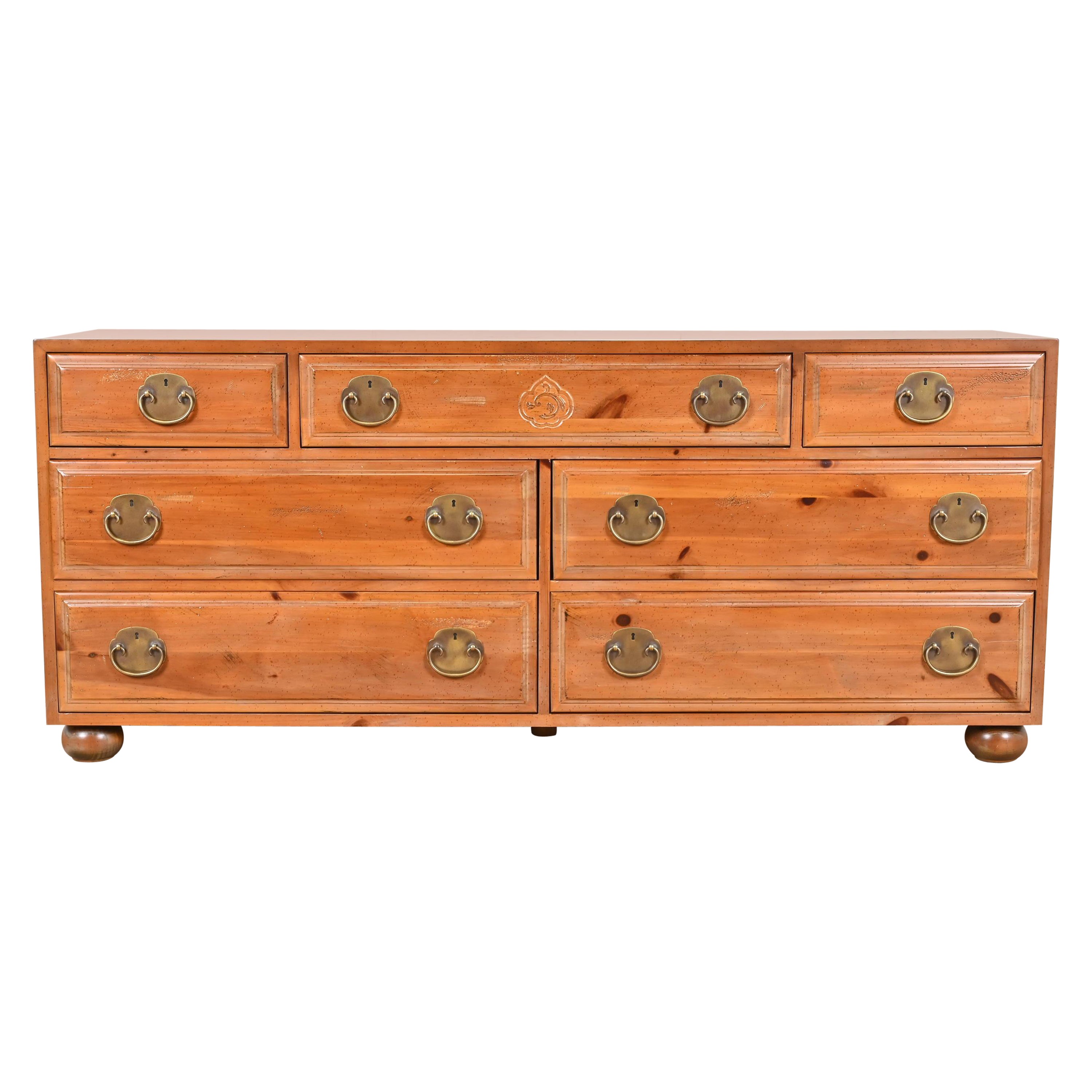 Henredon Mid-Century Hollywood Regency Pine Dresser or Credenza For Sale