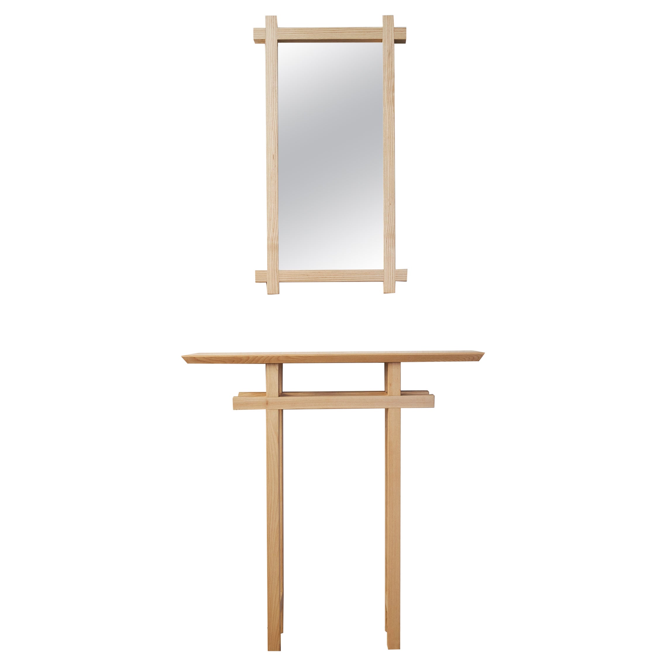 Set of Tori 2 Console and Mirror by Jean-Baptiste Van Den Heede For Sale