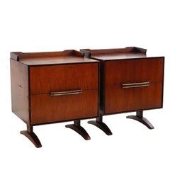 Midcentury Walnut Nightstands, 1970s
